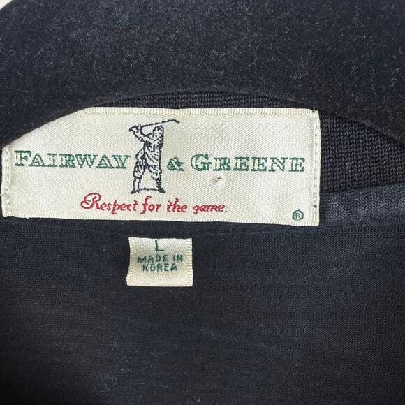 Fairway & Greene Large The Masters Long Sleeve Black Cotton 3-Button Polo Shirt‎ - Picture 4 of 10